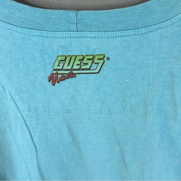Vintage 90s 1995 Guess USA 72 Boat Graphic Shirt Size Medium - Picture 7 of 7